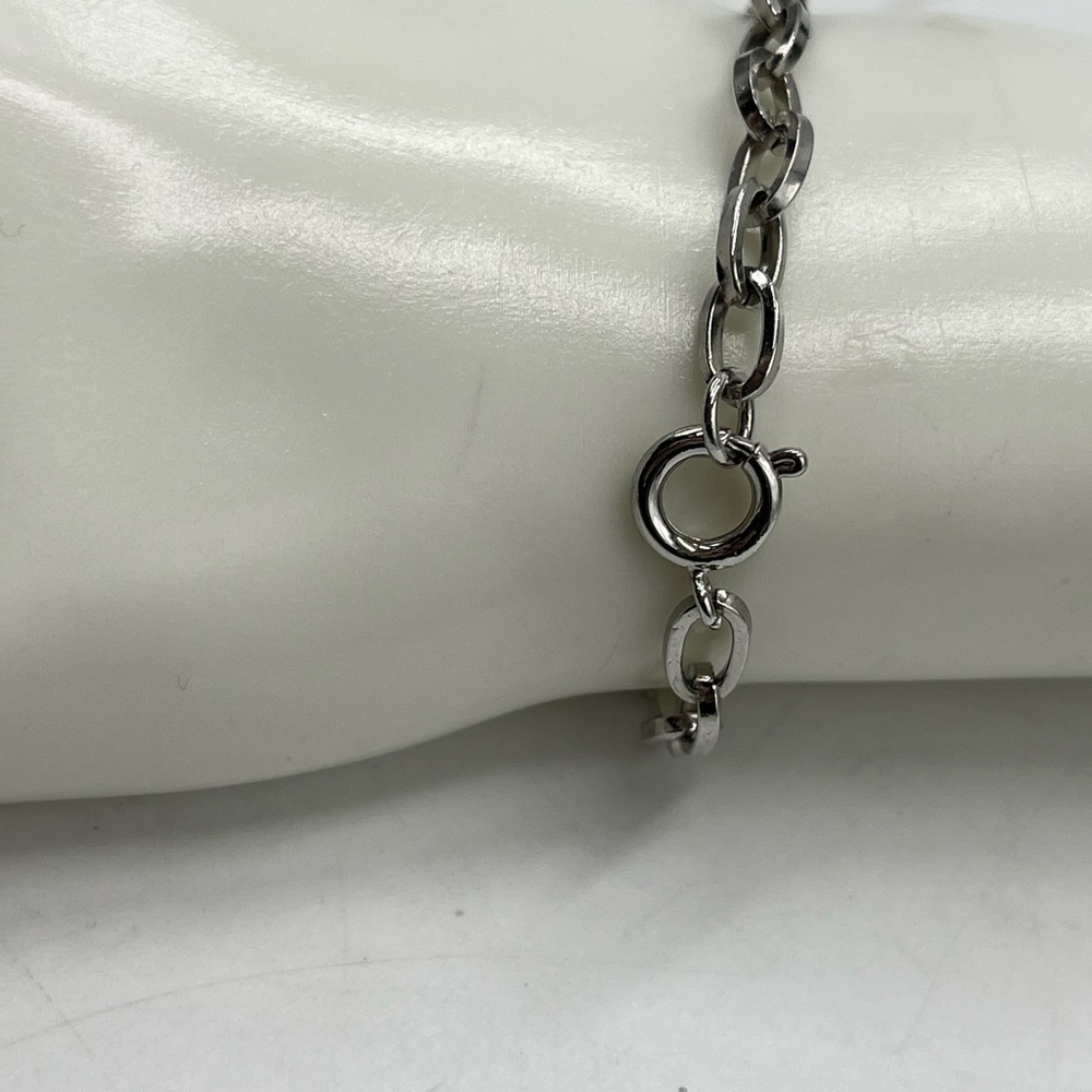 Juicy Couture‎ Chain Bracelet Pave Crystal Silver Gold Tone Puff Heart Charms - Picture 11 of 16